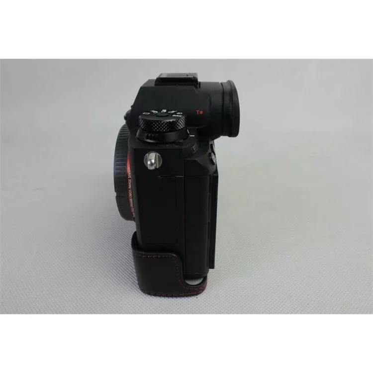 Custodia Protettiva in Pelle Per Mezza Fotocamera Per Sony ILCE-9 / A9 / A7RM3 A7RIII - Nero