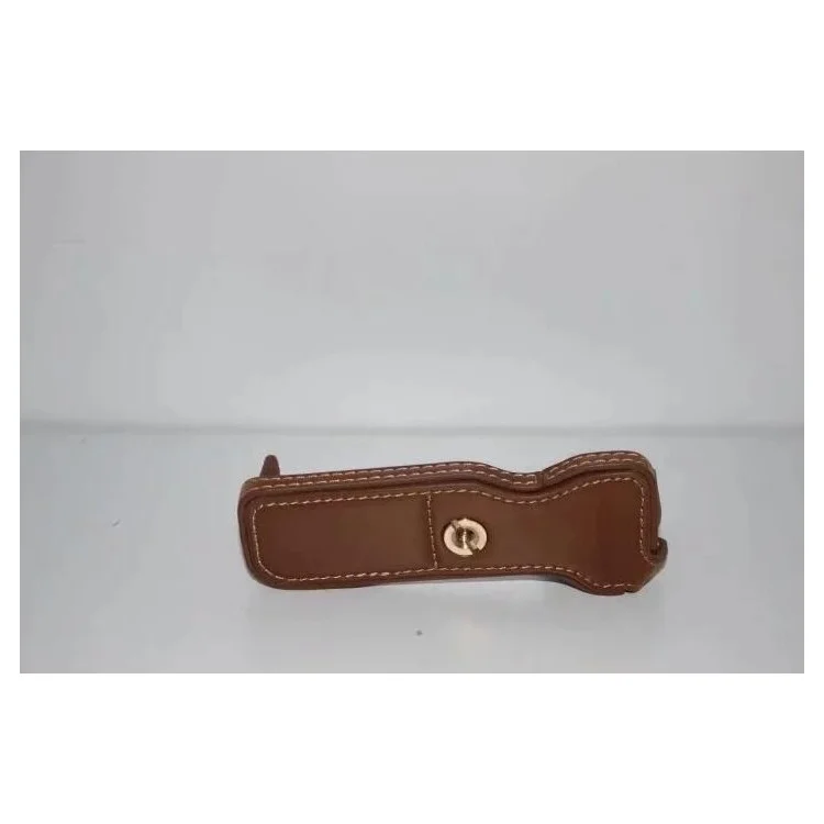 PU Leather Protective Camera Half Bottom Cover + Wrist Strap for Canon PowerShot G5 X - Brown