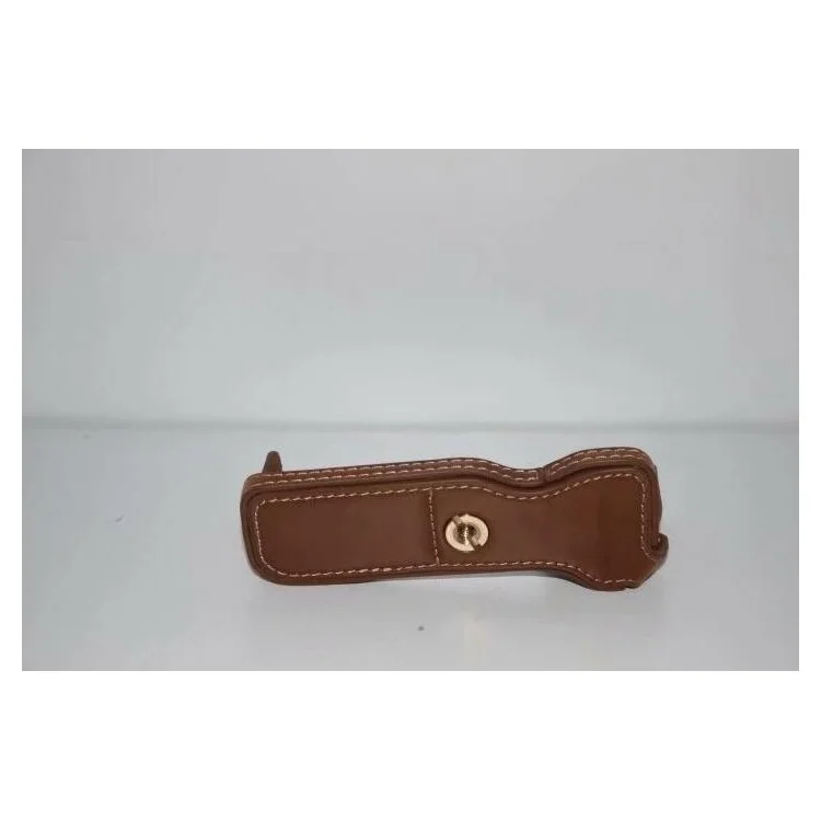 PU Leather Protective Camera Half Bottom Cover + Wrist Strap for Canon PowerShot G5 X - Brown