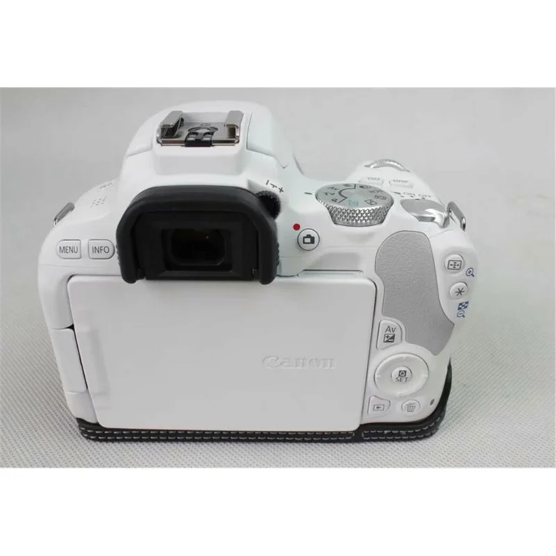 Genuine Leather Half Bottom Camera Protection Case for Canon EOS 200D - Black