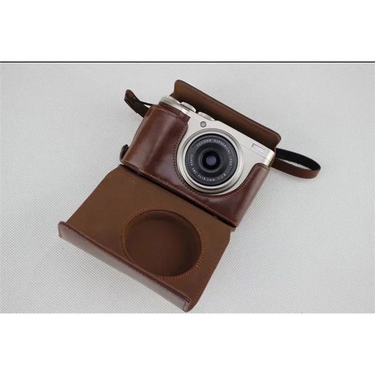 PU Leather Protective Camera Case Pouch for Fujifilm XF10 Digital Compact Camera - Coffee