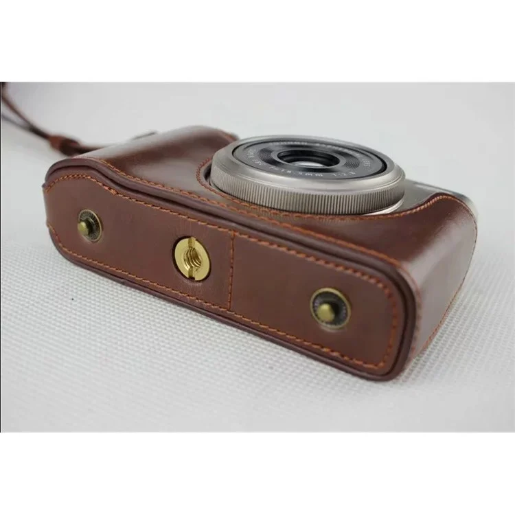 PU Leather Protective Camera Case Pouch for Fujifilm XF10 Digital Compact Camera - Coffee