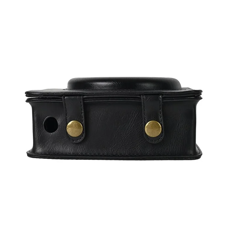 Case di Protezione Della Fotocamera in Pelle PU + Cinghia Per Fujifilm Instax Square Sq6 - Nero