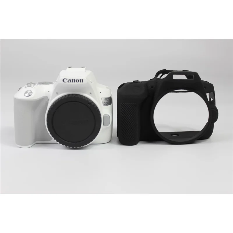 Soft Silicone Case Protector for Canon EOS 200D II Camera - Black