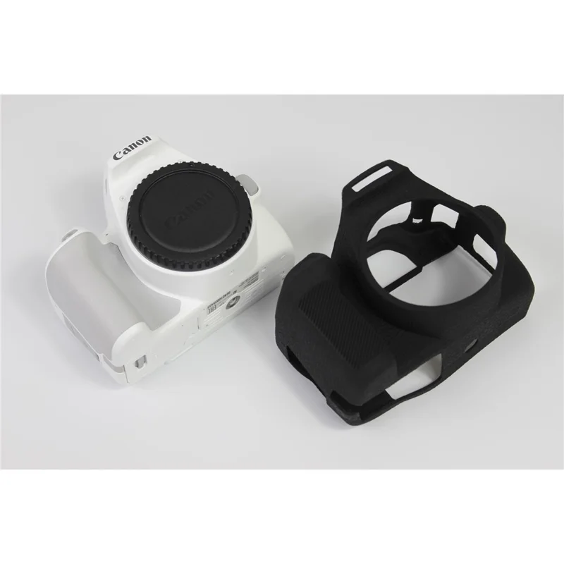 Soft Silicone Case Protector for Canon EOS 200D II Camera - Black
