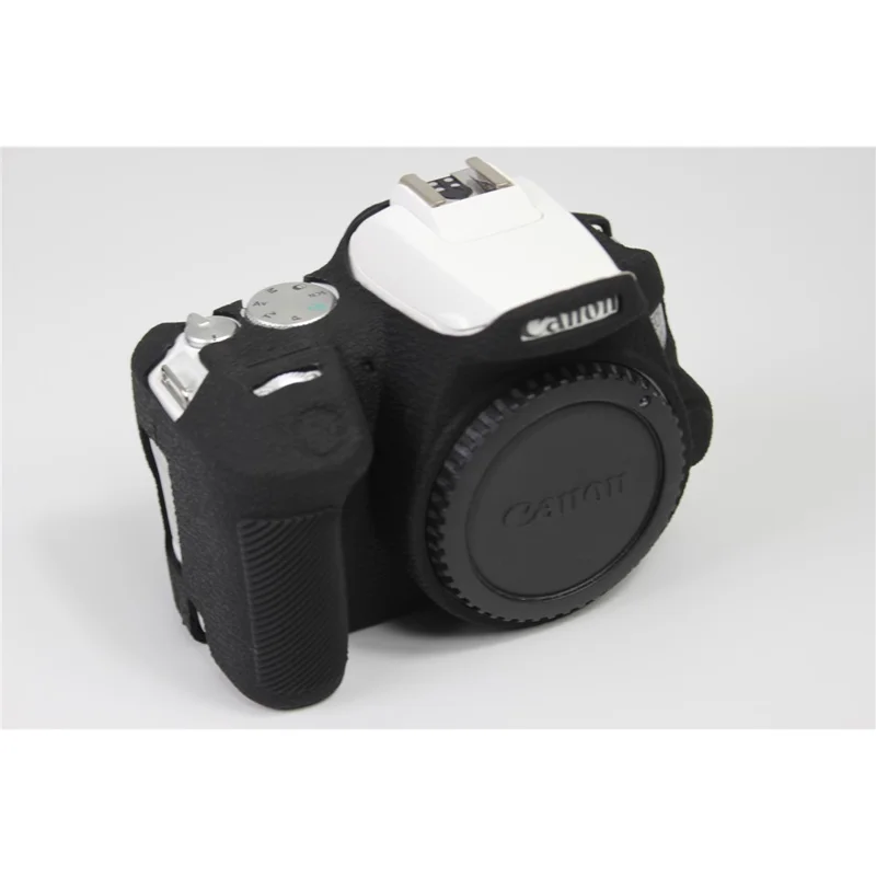 Soft Silicone Case Protector for Canon EOS 200D II Camera - Black