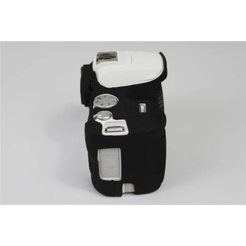 Soft Silicone Case Protector for Canon EOS 200D II Camera - Black