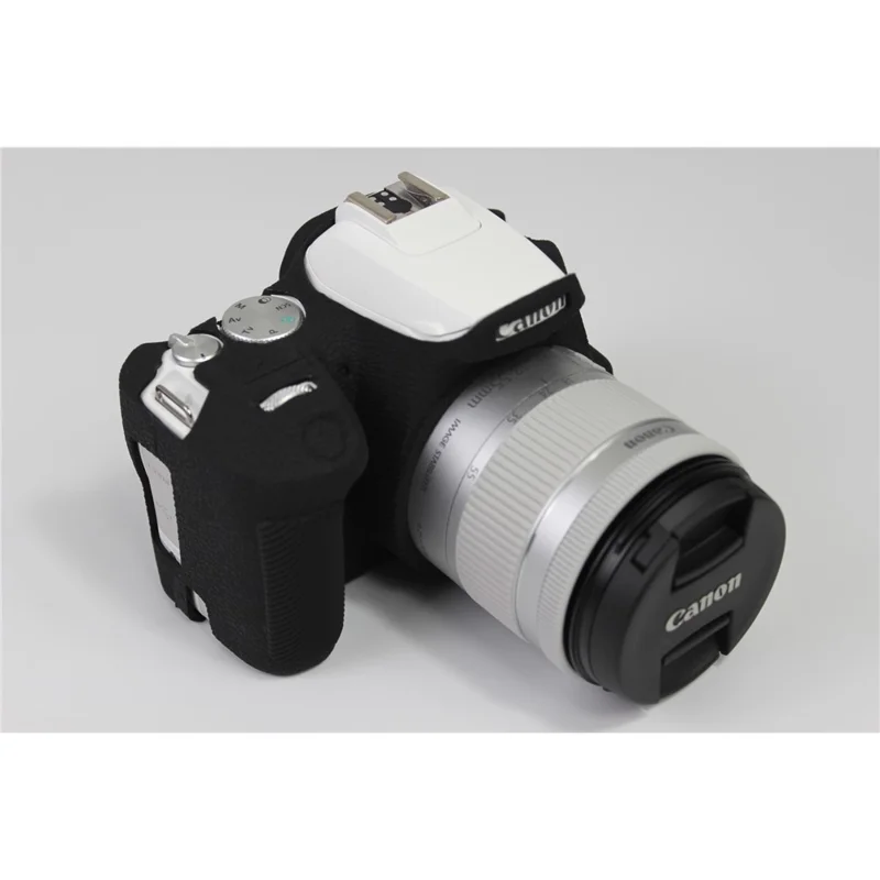 Soft Silicone Case Protector for Canon EOS 200D II Camera - Black