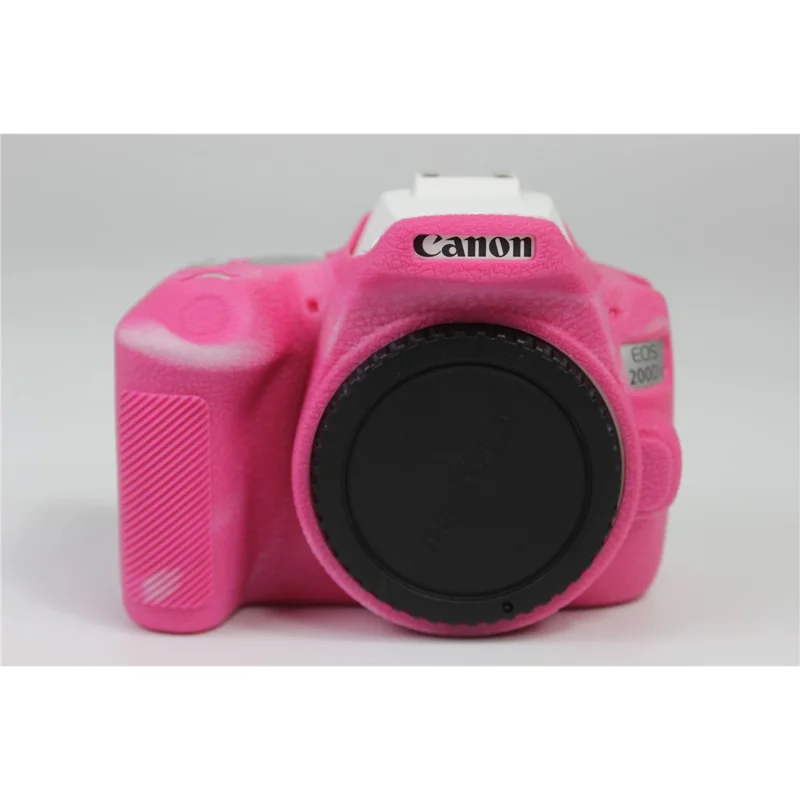 Soft Silicone Case Protector for Canon EOS 200D II Camera - Rose