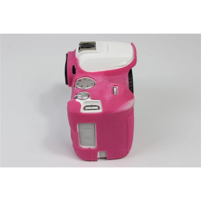 Soft Silicone Case Protector for Canon EOS 200D II Camera - Rose