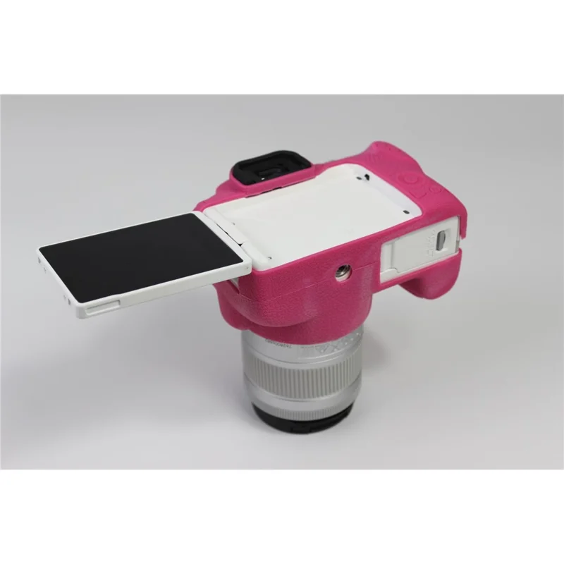 Soft Silicone Case Protector for Canon EOS 200D II Camera - Rose