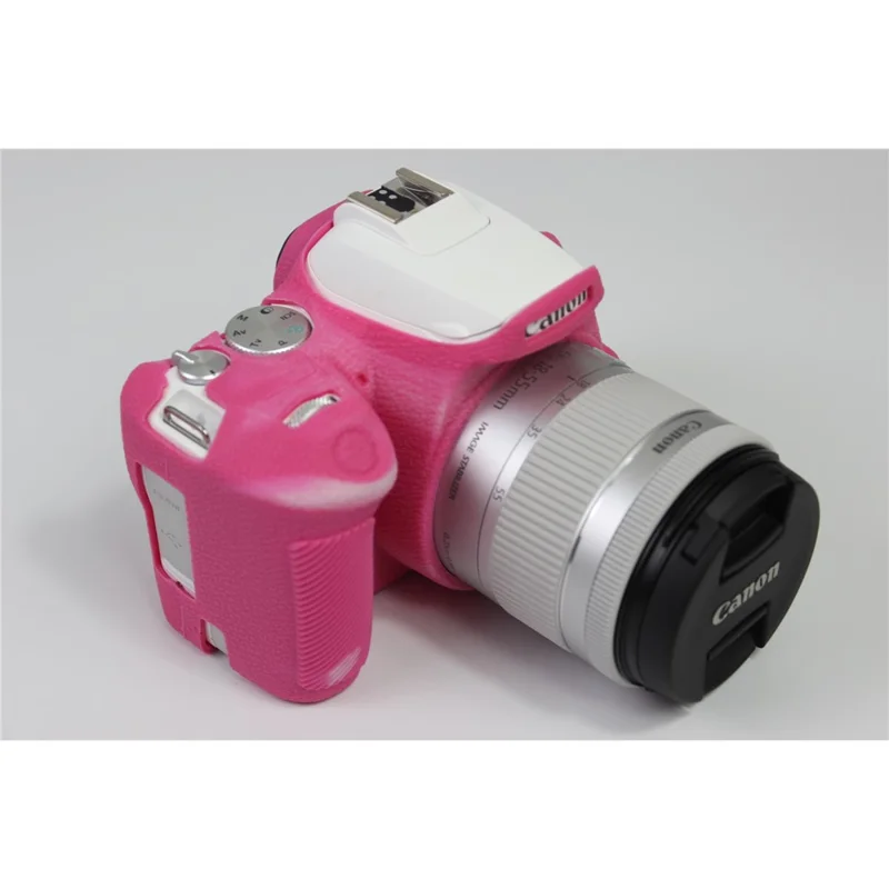 Soft Silicone Case Protector for Canon EOS 200D II Camera - Rose