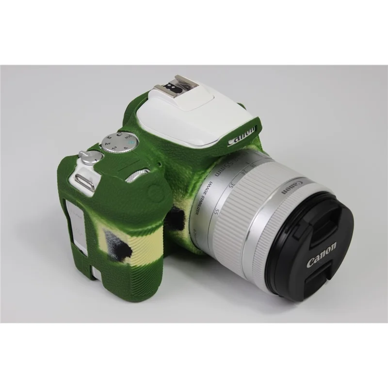 Soft Silicone Case Protector for Canon EOS 200D II Camera - Green