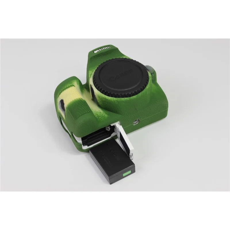 Soft Silicone Case Protector for Canon EOS 200D II Camera - Green