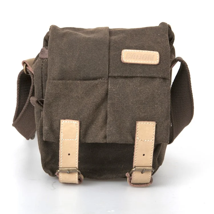 CADEN N1 Waterproof Camera Bag Outdoor Leisure Messenger Bag for DSLR Camera - Dark Yellow