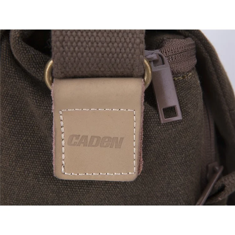 CADEN N1 Waterproof Camera Bag Outdoor Leisure Messenger Bag for DSLR Camera - Dark Yellow