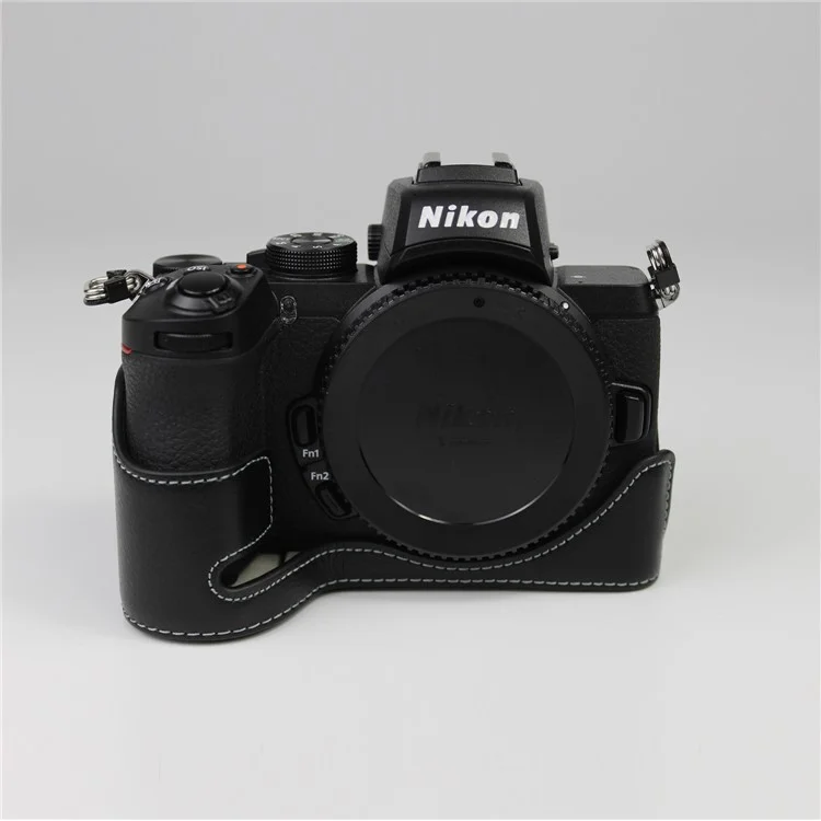 Кожаный чехол для камеры Nikon Z50 / Z30 - черный