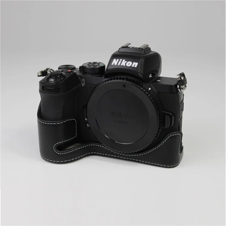 Кожаный чехол для камеры Nikon Z50 / Z30 - черный