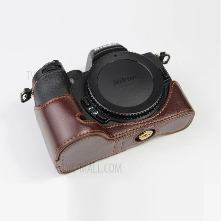 Funda protectora de piel genuina para cámara Nikon Z50 / Z30 - Color café