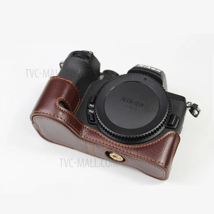 Funda protectora de piel genuina para cámara Nikon Z50 / Z30 - Color café