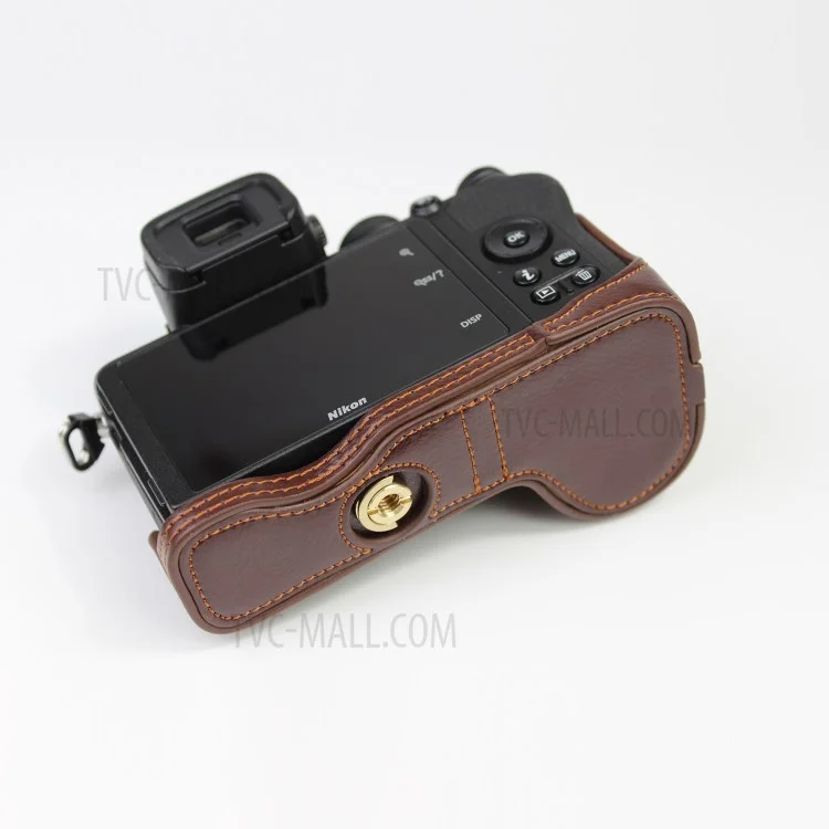 Funda protectora de piel genuina para cámara Nikon Z50 / Z30 - Color café