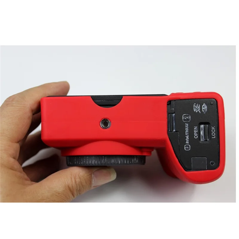 Custodia Per Sacchetto Protettivo In Silicone Morbido Per Fotocamera Sony A6600 - Rosso