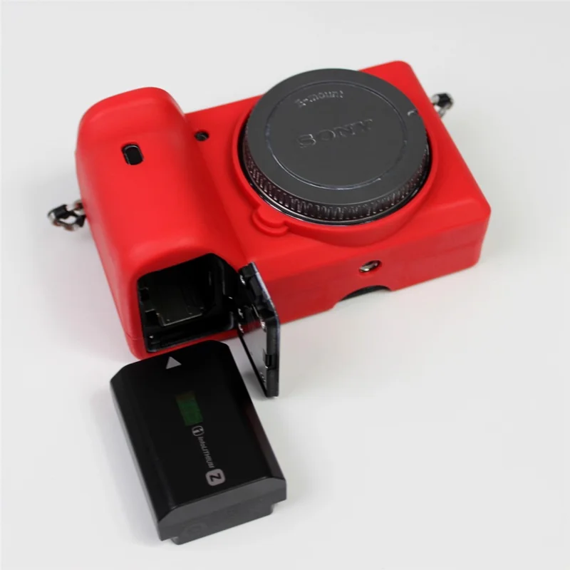 Custodia Per Sacchetto Protettivo In Silicone Morbido Per Fotocamera Sony A6600 - Rosso