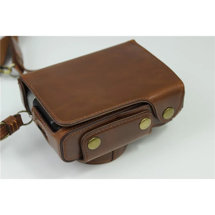 PU Leather Camera Cameman Case Protector Для Fujifilm Fuji X100v - Кофе