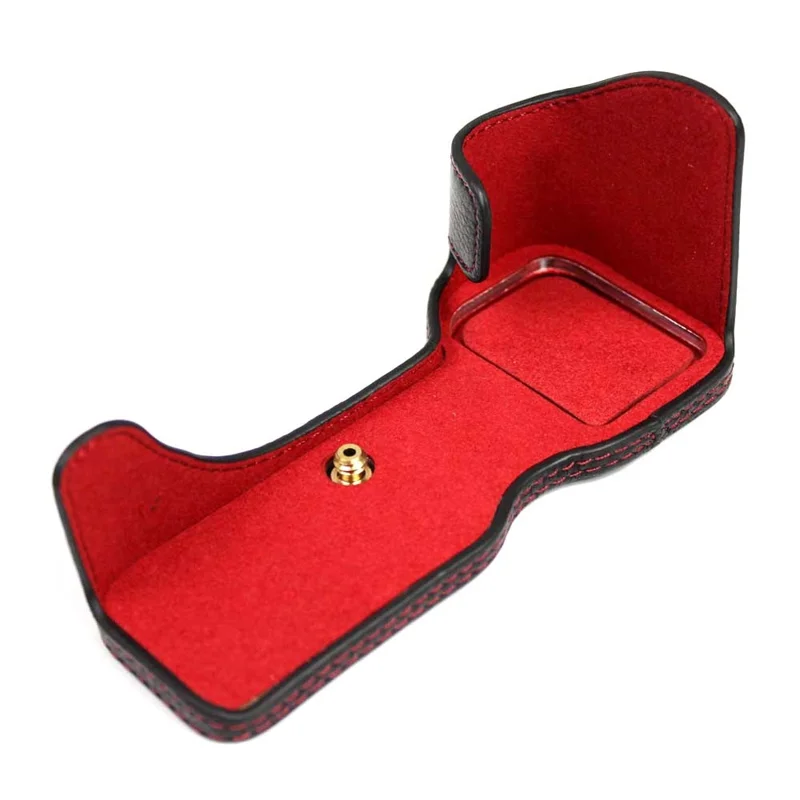 حالة غطاء كاميرا من الجلد الطبيعي للكاميرا سوني A7C - أسود