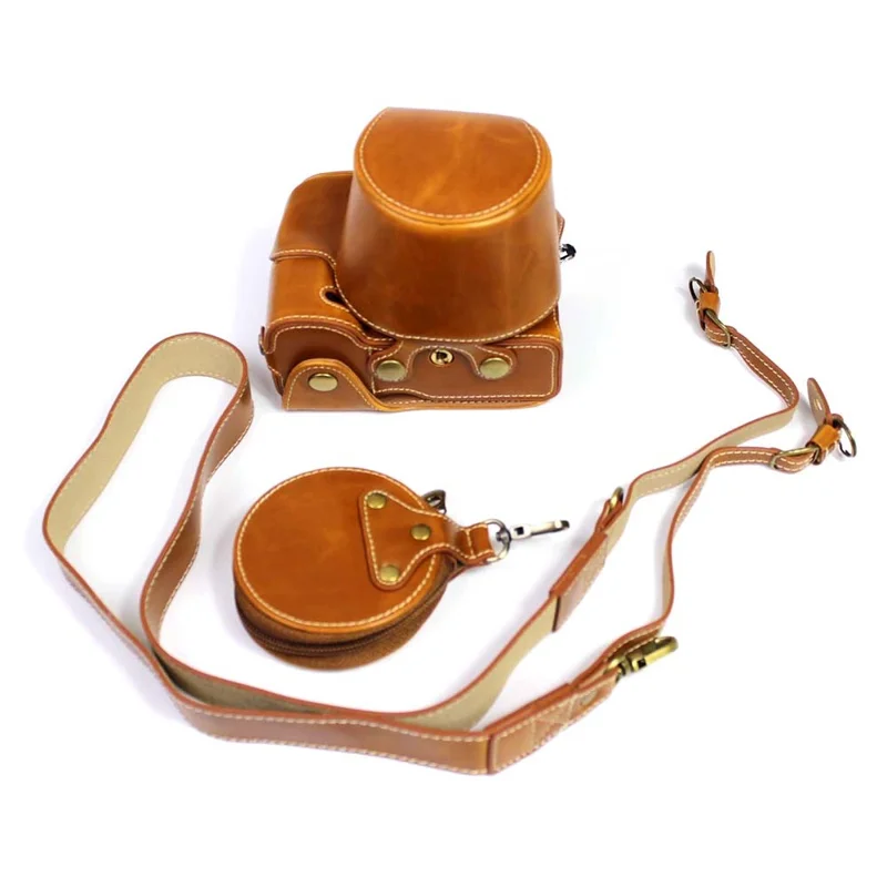 Custodia semi-rigida in pelle PU per fotocamera Sony A7C - Marrone