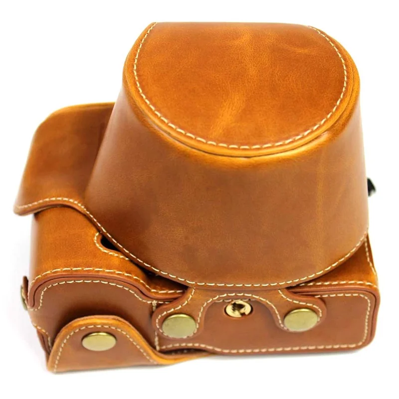 Custodia semi-rigida in pelle PU per fotocamera Sony A7C - Marrone