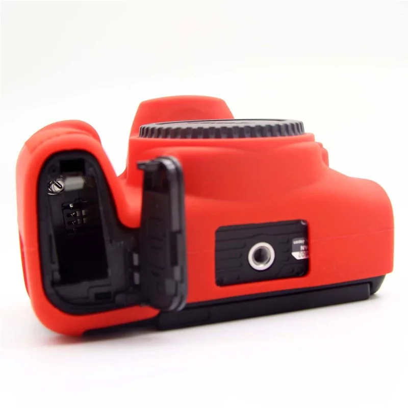 Capa Protetora de Silicone Macio para Canon EOS 850D - Vermelha