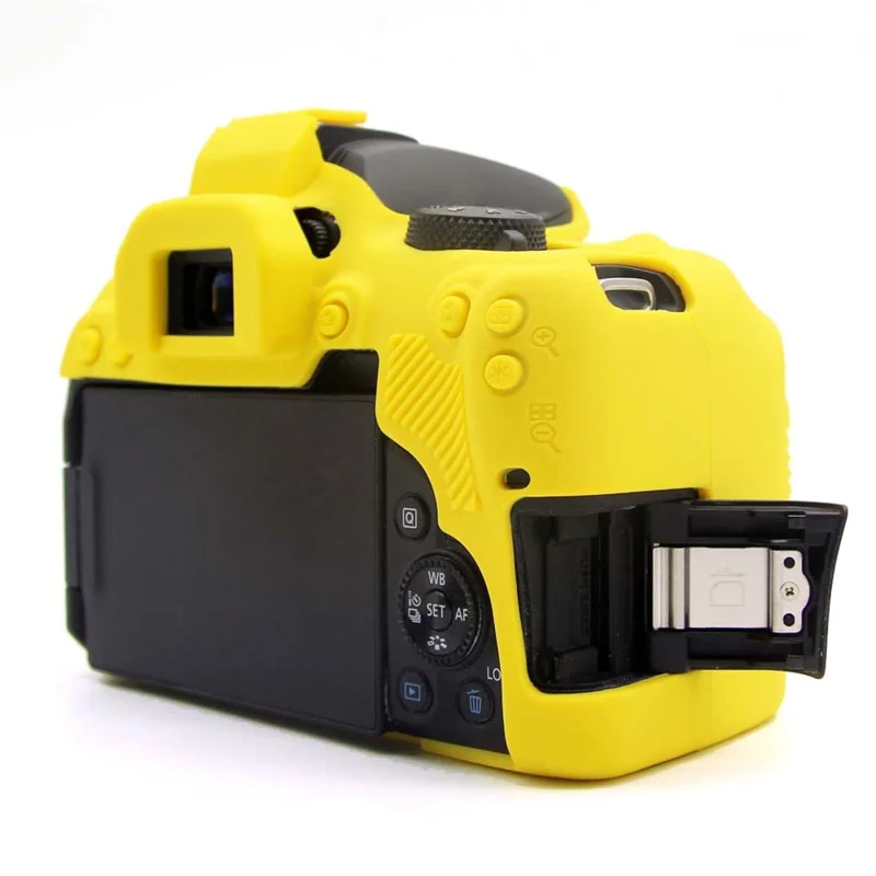 Capa de Proteção de Silicone Macio para Canon EOS 850D - Amarelo