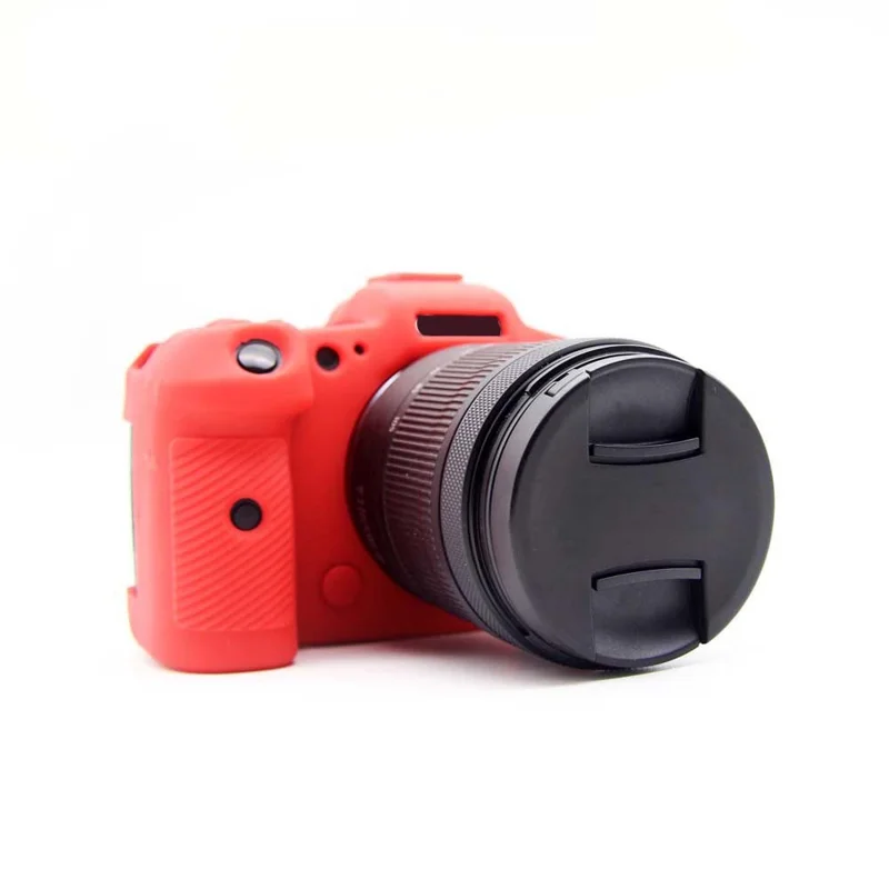 Soft Silicone Camera Protective Case for Canon EOS R5 - Red
