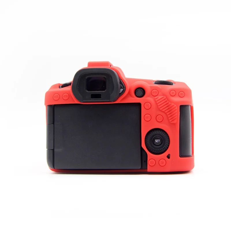 Soft Silicone Camera Protective Case for Canon EOS R5 - Red