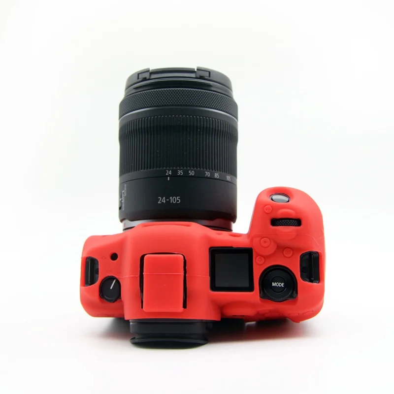 Soft Silicone Camera Protective Case for Canon EOS R5 - Red