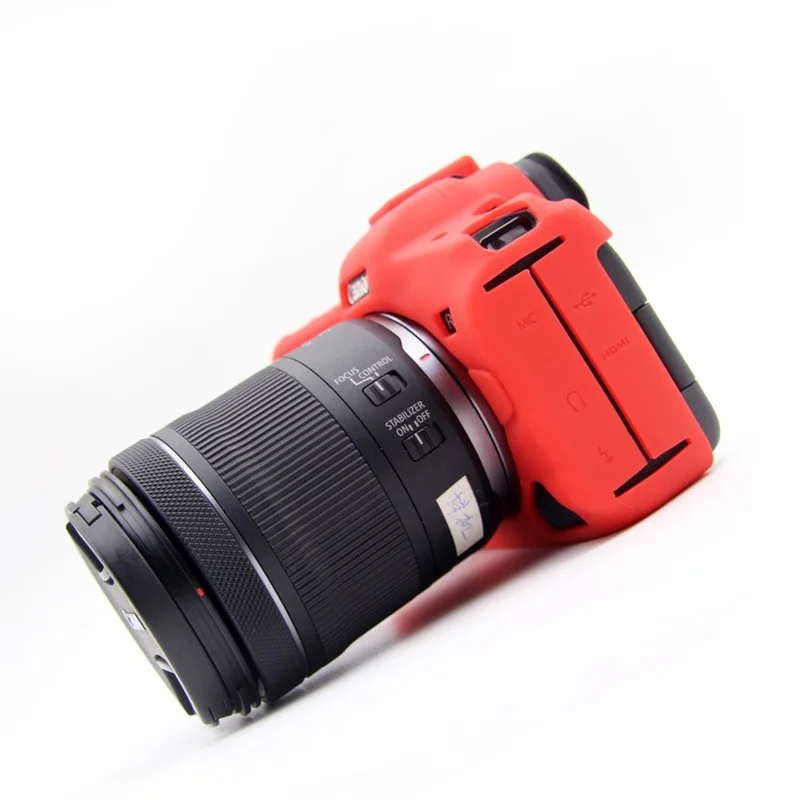 Soft Silicone Camera Protective Case for Canon EOS R5 - Red