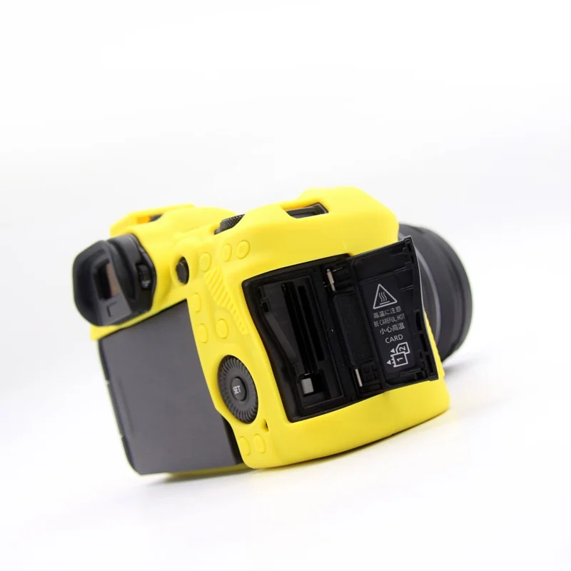 Funda protectora de silicona suave para la cámara Canon EOS R5 - Amarillo