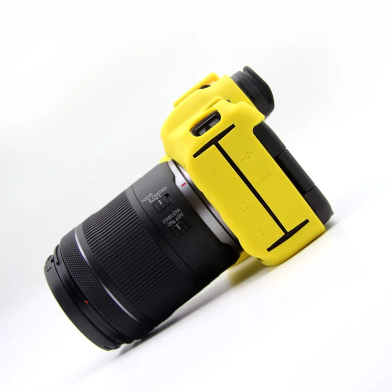 Funda protectora de silicona suave para la cámara Canon EOS R5 - Amarillo