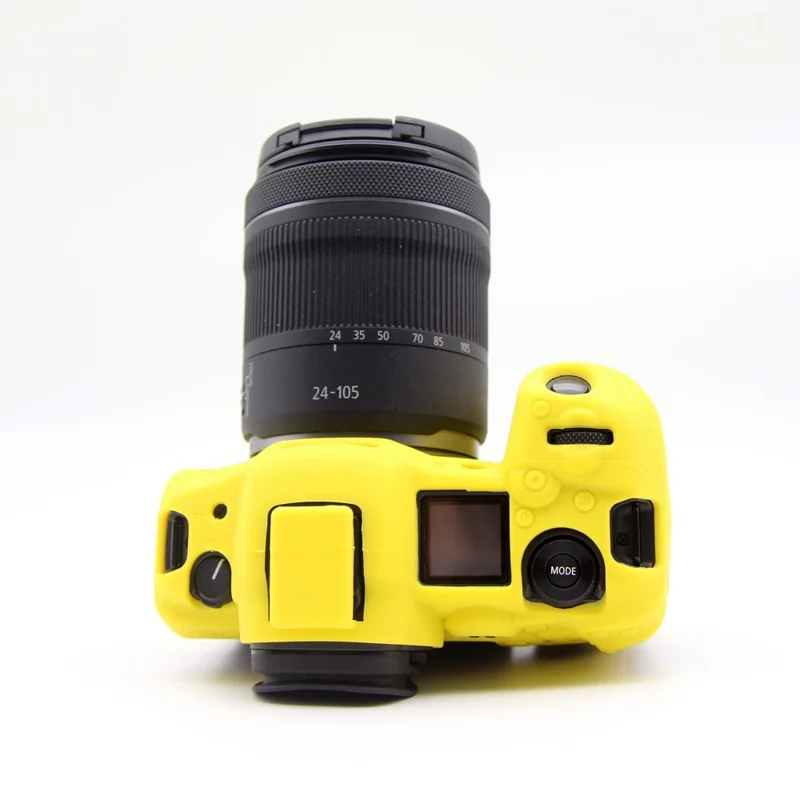 Funda protectora de silicona suave para la cámara Canon EOS R5 - Amarillo