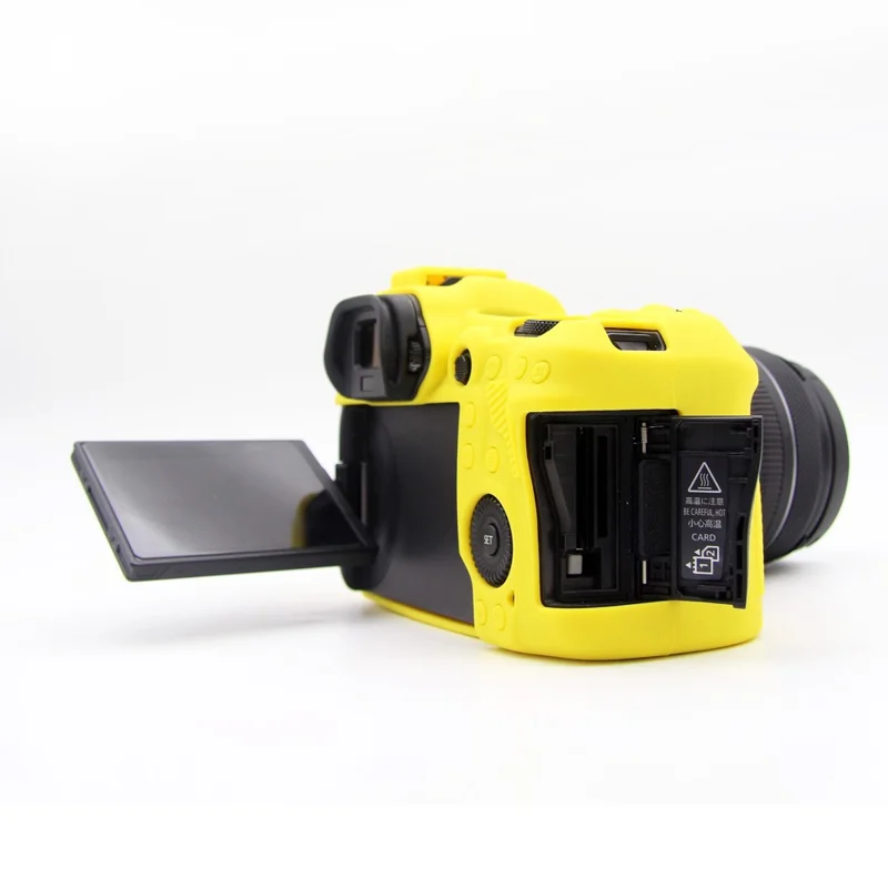 Funda protectora de silicona suave para la cámara Canon EOS R5 - Amarillo