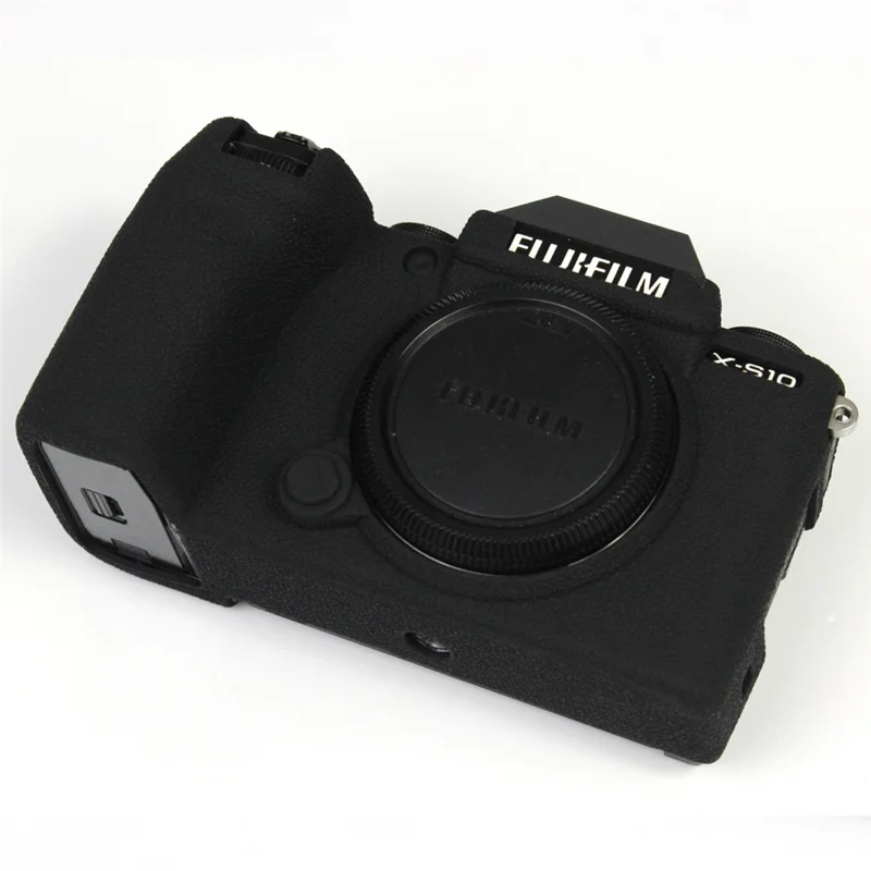 Shockproof Silicone Camera Protective Case Skin Cover for Fujifilm X-S10 - Black