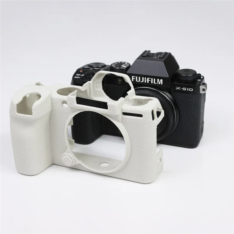 Custodia protettiva in silicone antishock per Fujifilm X-S10 - Bianco