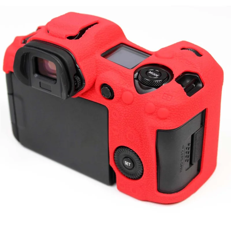 Soft Silicone Case Camera Protector Skin Bag Body Cover for Canon EOS R5 - Red
