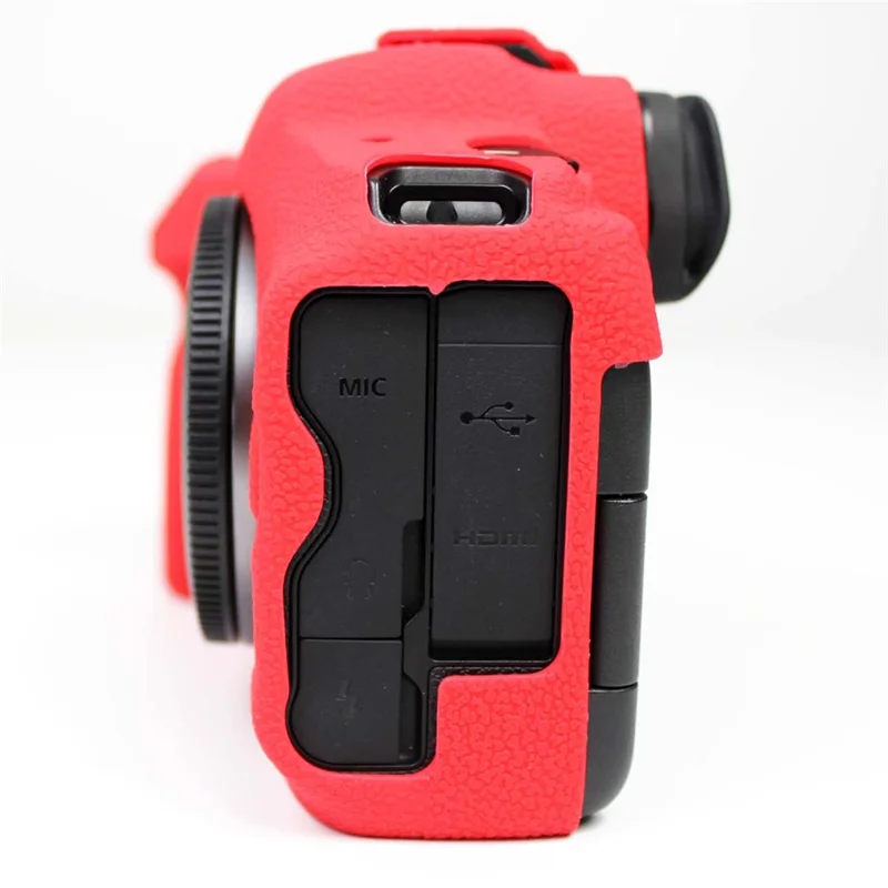 Soft Silicone Case Camera Protector Skin Bag Body Cover for Canon EOS R5 - Red