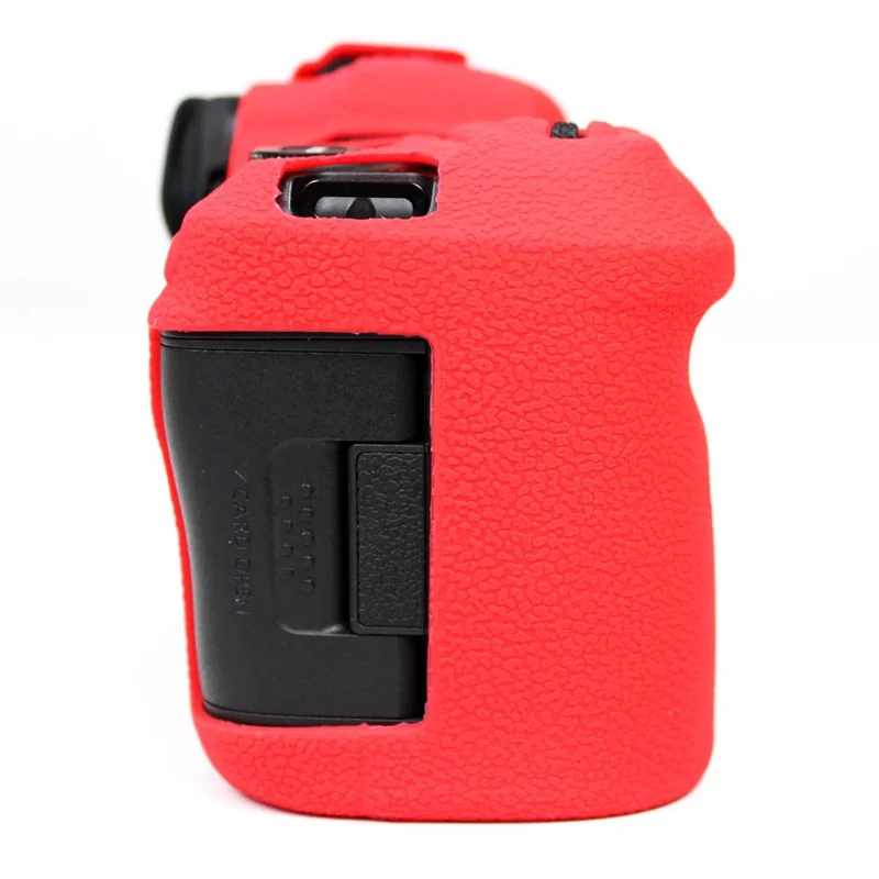 Soft Silicone Case Camera Protector Skin Bag Body Cover for Canon EOS R5 - Red