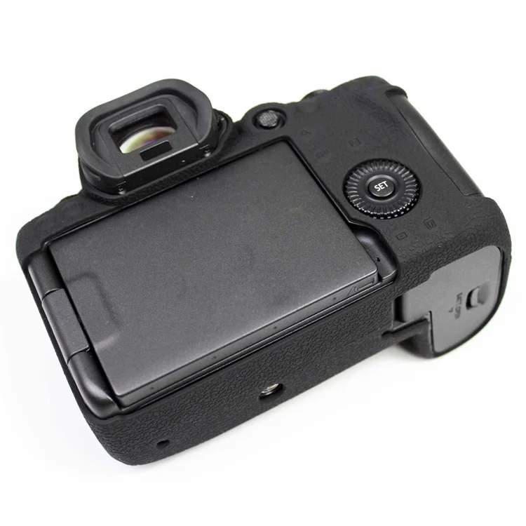 Soft Silicone Case Camera Protector Skin Bag Body Cover for Canon EOS R5 - Preto