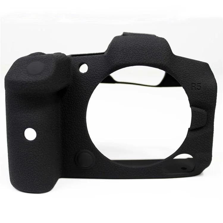 Soft Silicone Case Camera Protector Skin Bag Body Cover for Canon EOS R5 - Preto