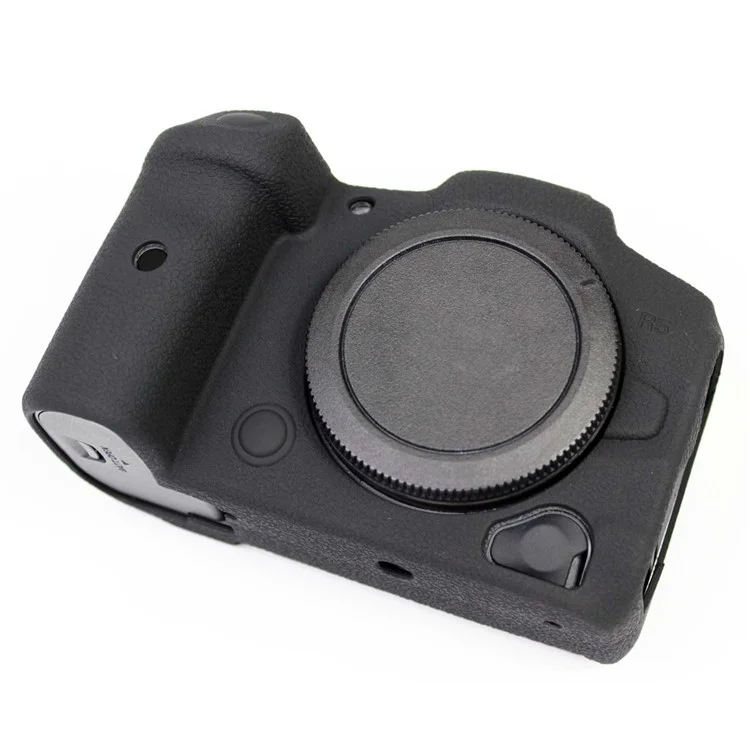 Soft Silicone Case Camera Protector Skin Bag Body Cover for Canon EOS R5 - Preto