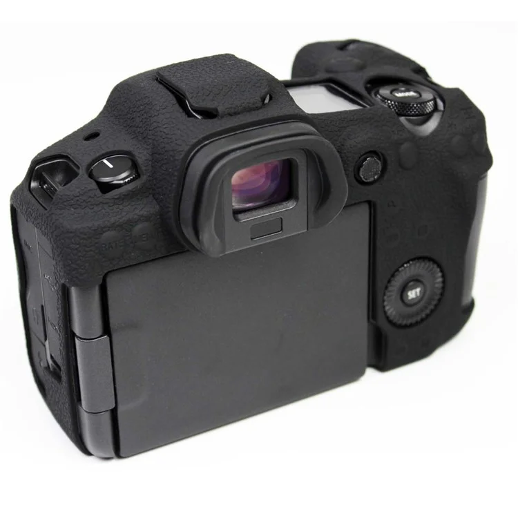 Soft Silicone Case Camera Protector Skin Bag Body Cover for Canon EOS R5 - Preto